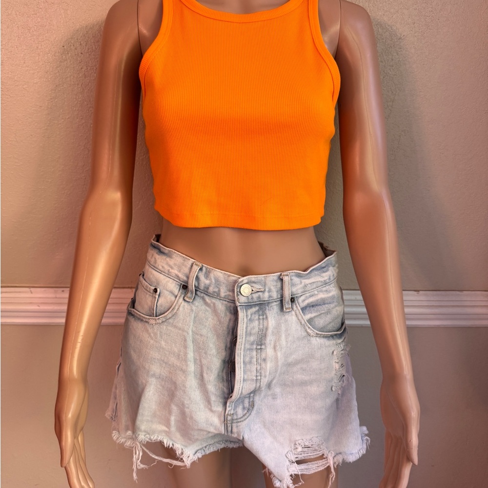 Wild Fable Bright Orange Tank Top medium nwt